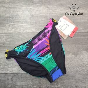 Coco Rave Tropical Print Ring Bikini Bottom Size XS